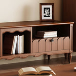 Load image into Gallery viewer, Walnut TV Stand Cabinet with Elegant Design and Spacious Storage Solutions

