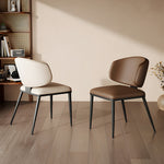 Load image into Gallery viewer, Set of 2 Modern Leather Accent Dining Chairs
