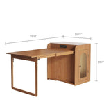 Load image into Gallery viewer, 73&#39;&#39; Murphy Fold-Out Dining Table with Sintered Stone Top | Space-Saving
