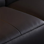 Load image into Gallery viewer, Modern Black Leather Sofa Oversized Low-Profile Design with Wide Armrests
