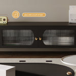 Load image into Gallery viewer, TV Stand Elegant Arch Design TV Console with Center Sliding Doors
