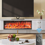 Load image into Gallery viewer, Modern White Electric Fireplace TV Stand with 3-Color LED Lights for 65 to 85-inch TVs
