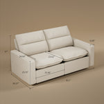 Load image into Gallery viewer, 80.34&#39;&#39;Power Recliner Sofa with USB Ports, Adjustable Backrest &amp; Footrest, High-Density Cushions, Modern Minimalist Living Room Sofa
