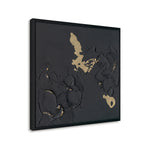 Load image into Gallery viewer, Handmade Abstract Wall Art – Black Textured Painting with Gold Accents
