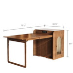 Load image into Gallery viewer, 73&#39;&#39; Murphy Fold-Out Dining Table with Sintered Stone Top | Space-Saving
