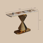 Load image into Gallery viewer, Luxe Gold Accent Console Table for Modern Entryways
