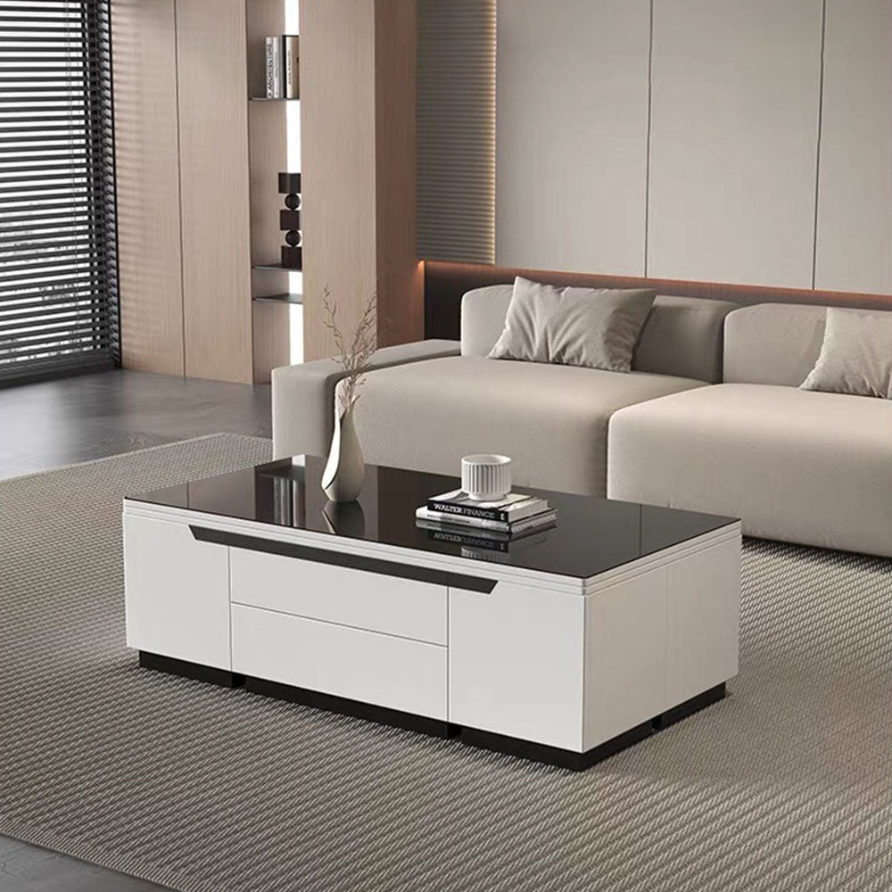 Modern Lift-Top Convertible Coffee Table with Storage & Dining Function