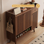 Load image into Gallery viewer, Shoe Cabinet Slatted Design Adjustable Shelves Modern Storage Organizer
