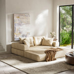 Load image into Gallery viewer, 70&#39;&#39;-78&#39;&#39;Convertible Sofa Bed Tufted Cushion Armrest Foldable Design in Grey Fabric Upholstery
