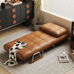 Load image into Gallery viewer, Modern Faux Leather Convertible Lounge Chair Sleeper Adjustable Accent Chair with Armrests Single Sofa Bed
