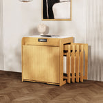 Load image into Gallery viewer, 73'' Murphy Fold-Out Dining Table with Sintered Stone Top Space-Saving
