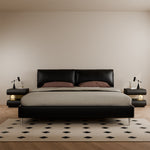 Load image into Gallery viewer, Modern Nightstand with Scratch-Resistant Leather &amp; Smart Sensor Lighting
