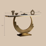 Load image into Gallery viewer, Elegant Luxury Console Table with Gold Accents
