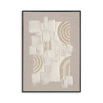 Load image into Gallery viewer, Original hand-painted texture art, merging plaster blocks with golden arcs, minimalist yet full of artistic tension.
