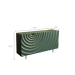 Load image into Gallery viewer, 62.4&#39;&#39;Green Ripple Sideboard Modern Carved Storage Cabinet Minimalist Design Functional Accent Furniture
