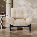 Load image into Gallery viewer, Modern Sculptural Lounge Chair Curved Upholstered Accent Chair with Solid Wood Base Minimalist Leisure Chair
