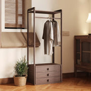 Coat Rack with Storage Drawers Modern Design Functional Stylish with Easy Mobility