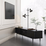Load image into Gallery viewer, Electric Fireplace TV Stand Flame Effect with 3 Color LED Lights for 65 to 75 inches TVs
