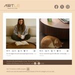 Load image into Gallery viewer, Round Wooden Coffee Table Modern Minimalist Design Large Storage Space
