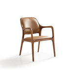 Load image into Gallery viewer, Modern Walnut Wood Dining Chair with Brown Upholstered Seat and Back 1 Piece
