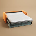 Load image into Gallery viewer, 74.1&quot; Sofa Bed with 3.9&quot; Thick Pocket Spring Mattress Orange &amp; Gray
