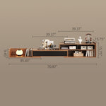 Load image into Gallery viewer, 51'' Walnut Lift-Top Coffee Table with Hidden Storage Drawers and Open Shelves

