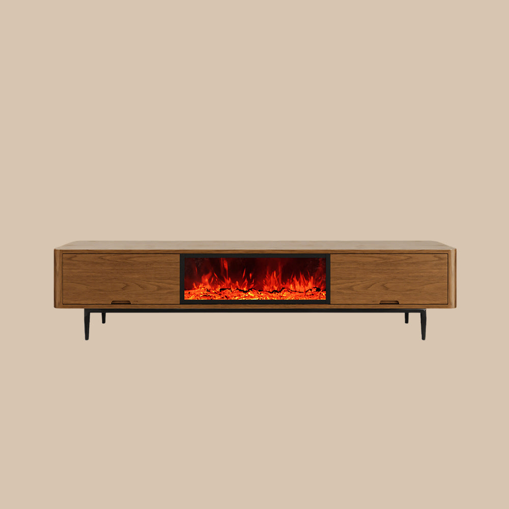 Electric Fireplace TV Stand Flame Effect with 3 Color LED Lights for 65 to 75 inches TVs