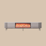 Load image into Gallery viewer, Contemporary Gray Electric Fireplace TV Stand with 3-Color LED Lights for 65 to 85-inch TVs
