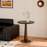 Load image into Gallery viewer, 19.5&#39;&#39;Vintage Round Pedestal Side Table | Fluted Column Base + Solid Wood Texture + Compact Accent Design
