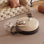 Load image into Gallery viewer, Round Artistic Coffee Table Sculptural Geometry Tiered Design Modern
