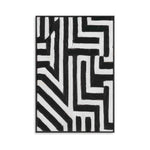 Load image into Gallery viewer, Handmade Textured Wall Art – Black &amp; White Geometric Abstract Painting
