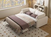 Sleeper sofa in a room with a window and decor