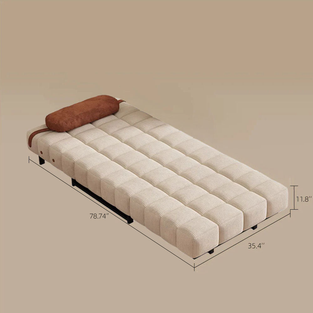 35.4'' Foldable Lounge Sofa Bed Corduroy Fabric Space saving Design Cozy Comfort