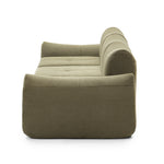 Load image into Gallery viewer, 101&#39;&#39;Convertible Sofa Bed Three Seater Olive Green Upholstered Tufted Cushion Modern Curved Arm Modular Design
