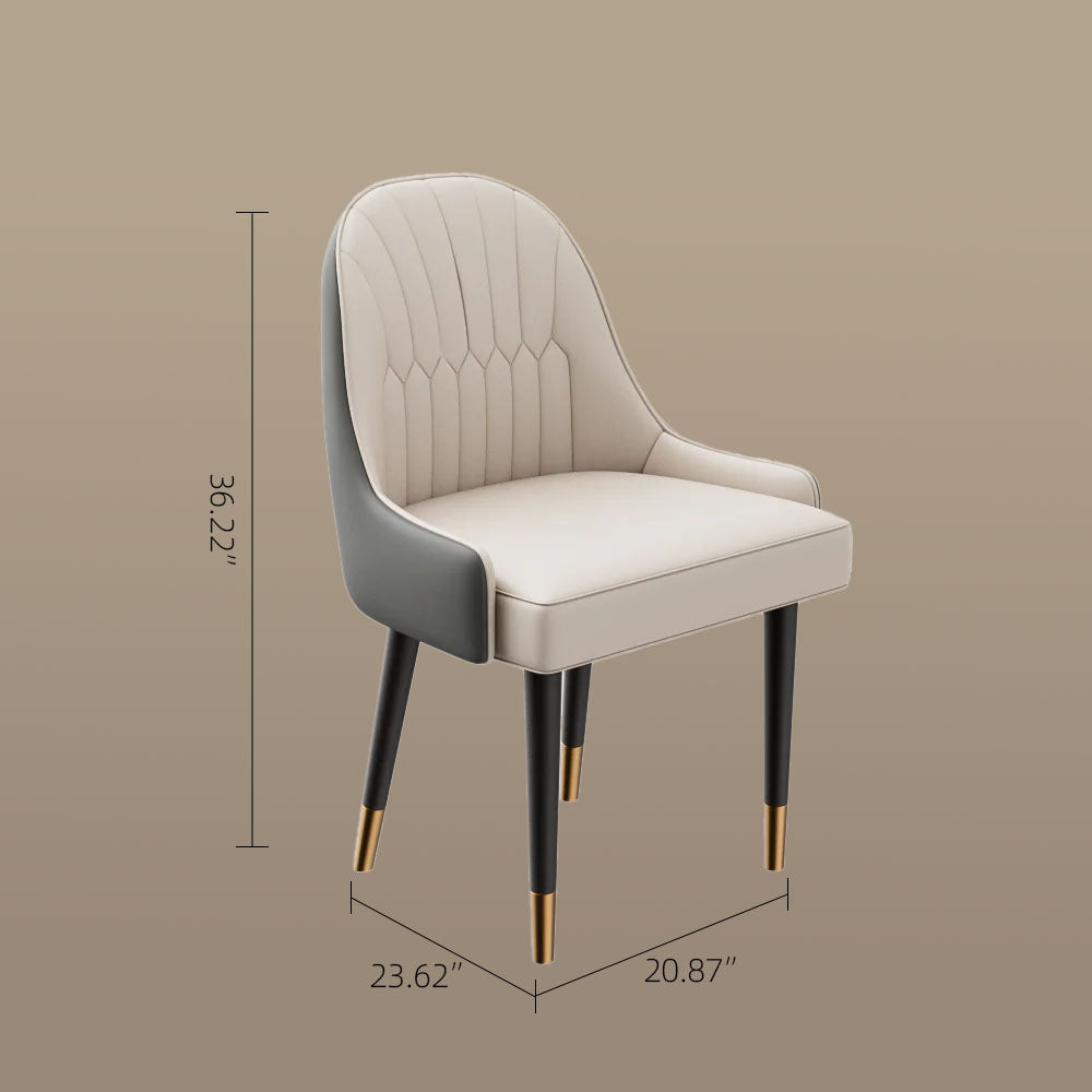 Modern Luxe Dining Suite Elegant White Extendable Table & Gray-Gold Sideboard Set