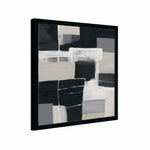 Load image into Gallery viewer, Original hand-painted piece in black, white, grey, and beige, minimalist style that fits any interior.
