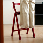 Load image into Gallery viewer, Modern Minimalist Counter Stool Solid Wood Bar Chair with Upholstered Seat 1 Piece
