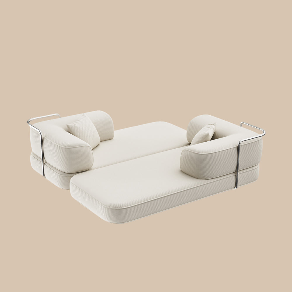 Sofa Bed Space-Saving Metal Frame Design Stylish