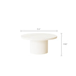 Load image into Gallery viewer, 31.2&#39;&#39; White Round Coffee Table Vertical Textured Design Modern Minimalist Style
