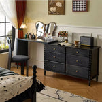 Load image into Gallery viewer, Solid Wood 6-Drawer Vanity Desk with Spacious Storage

