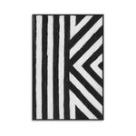 Load image into Gallery viewer, Handmade Textured Wall Art – Black &amp; White Geometric Abstract Painting

