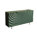 Load image into Gallery viewer, 62.4&#39;&#39;Green Ripple Sideboard Modern Carved Storage Cabinet Minimalist Design Functional Accent Furniture
