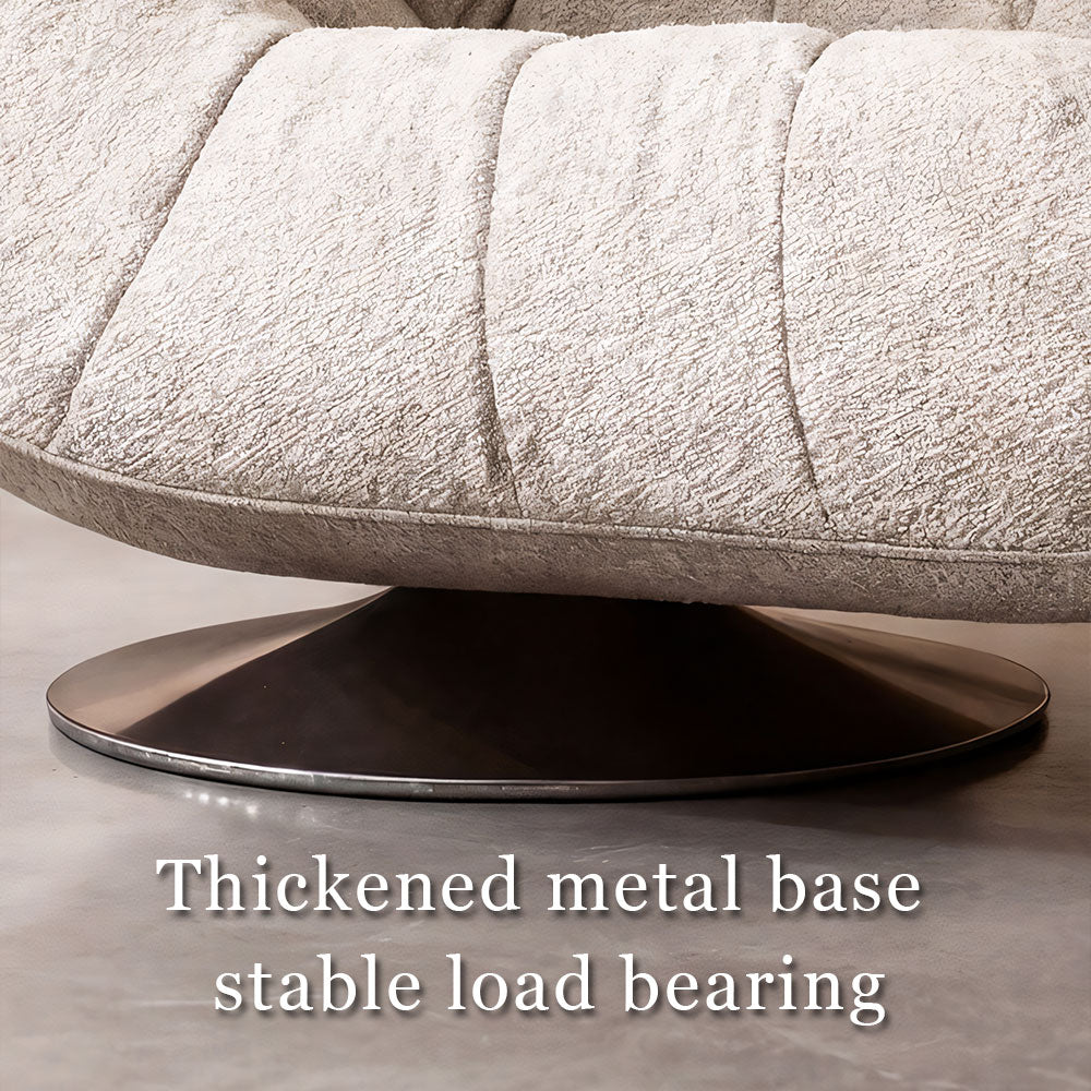 Modern Swivel Lounge Chair with Plush Upholstery Oversized Accent Chair