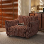 Load image into Gallery viewer, Modern Striped Upholstered Lounge Chair Minimalist Accent Armchair with Curved Arms and Deep Seat
