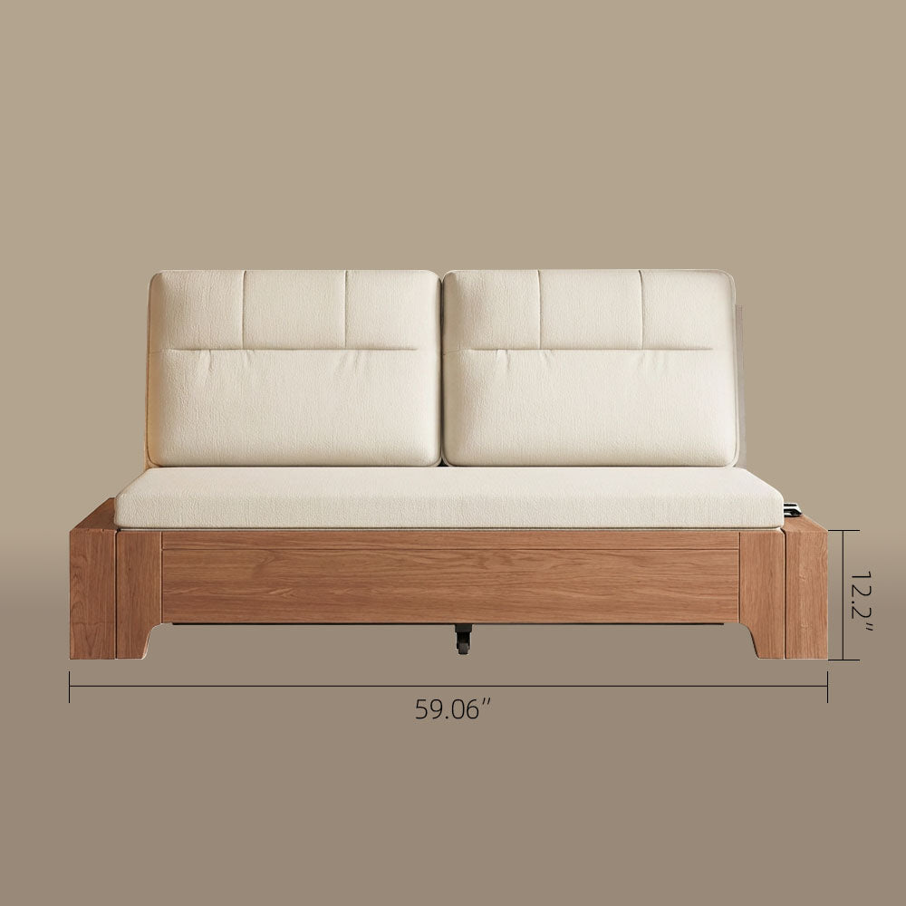 Modern Folding Sofa Bed Convertible Sofa Bed with Wooden Frame for Multi-Functional Living Spaces