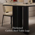 Load image into Gallery viewer, Minimalist Luxury Dining Table Natural Marble Grain Stone Tabletop
