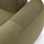 Load image into Gallery viewer, 101&#39;&#39;Convertible Sofa Bed Three Seater Olive Green Upholstered Tufted Cushion Modern Curved Arm Modular Design
