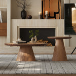 Load image into Gallery viewer, Modern Style Wooden Round Coffee Table Set for Living Room

