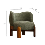 Load image into Gallery viewer, Lounge Chair Curved Backrest Upholstered Teddy Fabric Solid Wood Legs

