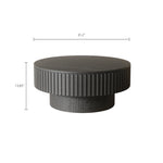 Load image into Gallery viewer, 31.2&#39;&#39; Black Round Coffee Table Textured Design Modern Minimalist Style
